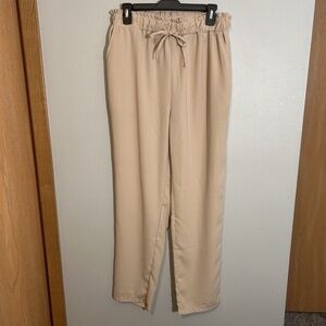 SHEIN Tan Drawstring Pants